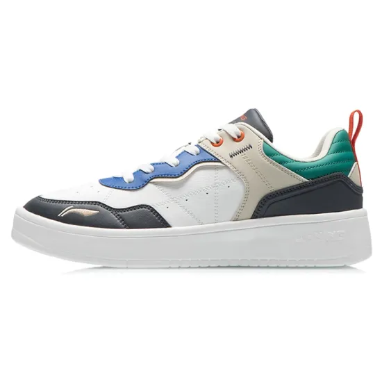LINING The Beginning Of The Line Skateboard Shoes Men Low-Top Ecru/Ebony Black/Cadmium Green
