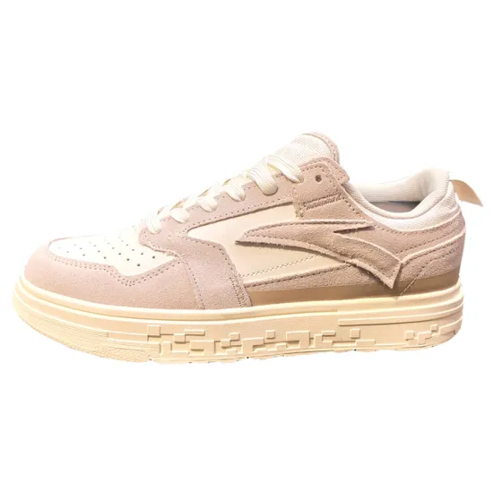 ANTA Skateboard Shoes Men Low-Top Mud Sand Gray/Ivory White/Champagne