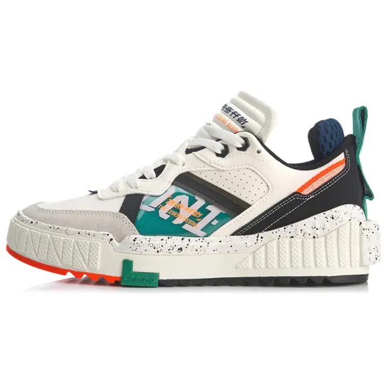 LINING 001 UNBLOCK Skateboard Shoes Men Low-Top Green Bell Pepper
