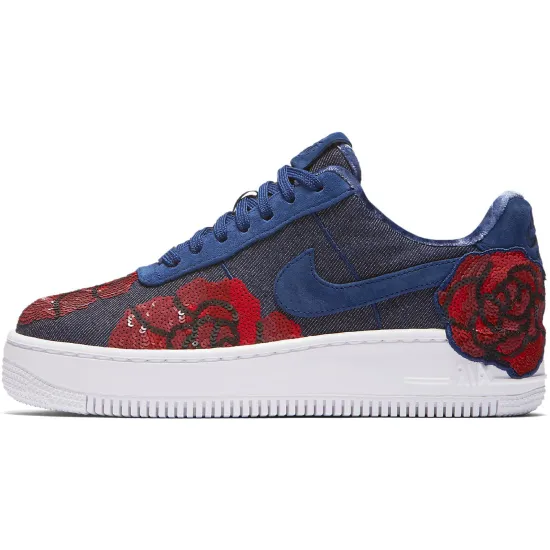 Nike Air Force 1 Upstep Low Denim Rose Blue Women's