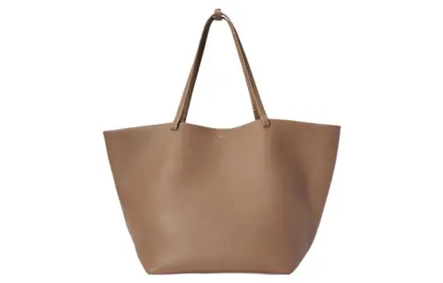 THE ROW Leather Tote Bag, Shopping Bag, Shoulder Bag, Handbag Extra Large Women's Taupe