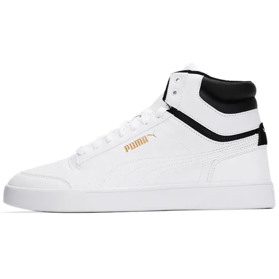 Puma Shuffle Mid WTR 'White Black Team Gold'