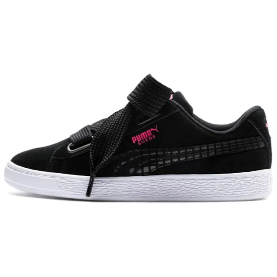 PUMA Suede Skateboarding Shoes Women's Low-top Black