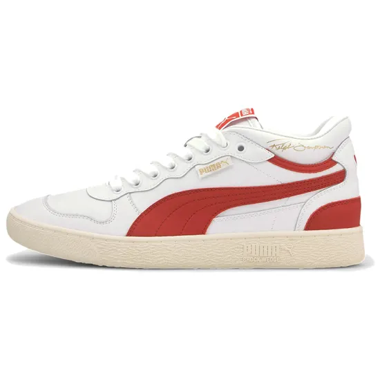 Puma Ralph Sampson Skateboarding Shoes Unisex Low-top White/red/brown
