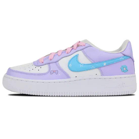Nike Air Force 1 Skateboarding Shoes Women's Low-top Purple