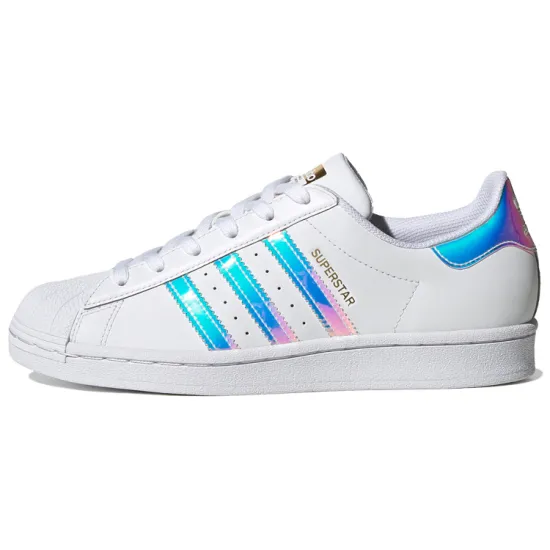 Adidas Superstar White Iridescent Stripes Women's