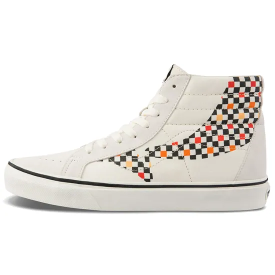 Vans SK8 Skateboarding Shoes Unisex High-top White/Multicolor