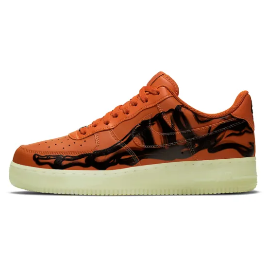 Nike Air Force 1 Low Orange Skeleton Halloween 2020