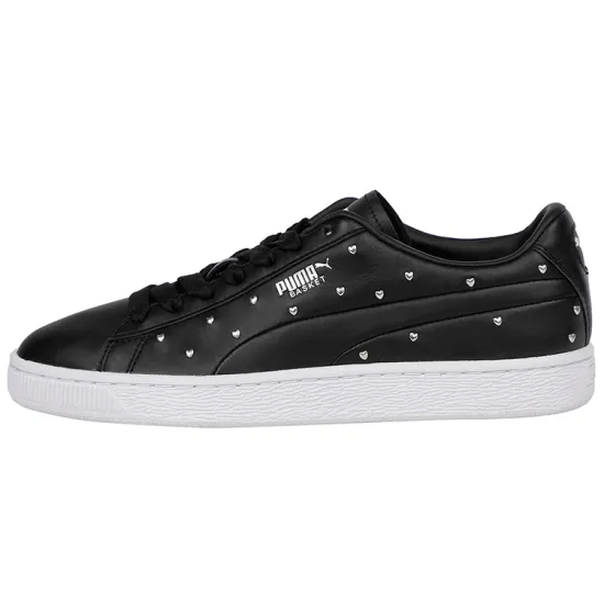 PUMA Basket Skateboarding Shoes Women's Low-top Black