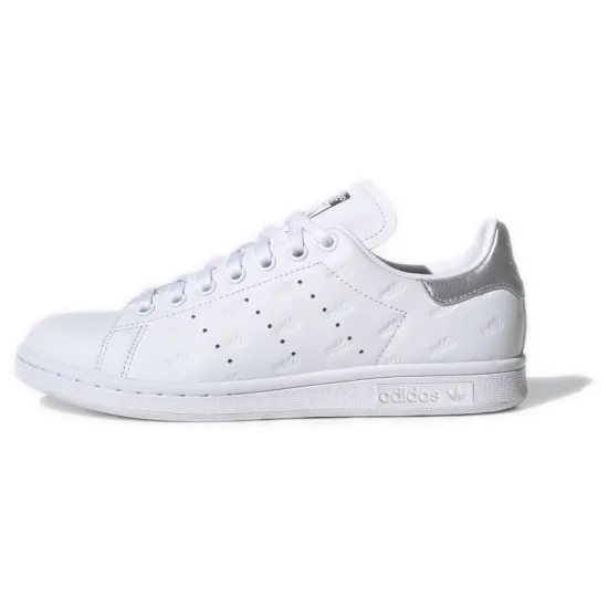 Adidas Stan Smith Debossed Logos Silver Women's