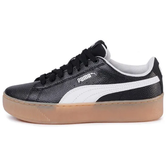 Puma Vikky Platform Skateboarding Shoes Women's Low-top Black