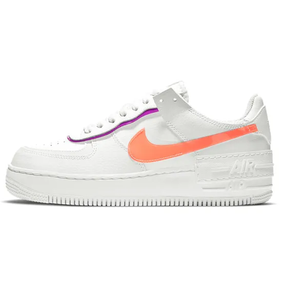 Nike Air Force 1 Skateboarding Shoes Women's Low-top White/orange/pink