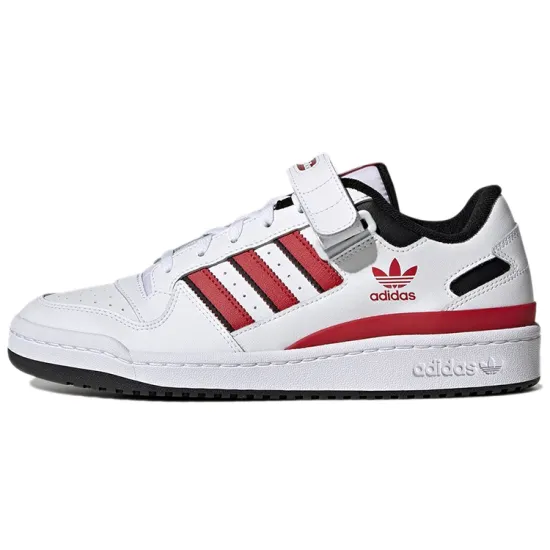 Adidas Originals FORUM Skateboard Shoes Unisex Low-top White/Red/Black