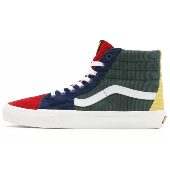 Vans SK8 Skateboarding Shoes Unisex High-top Green/Blue/Red/White