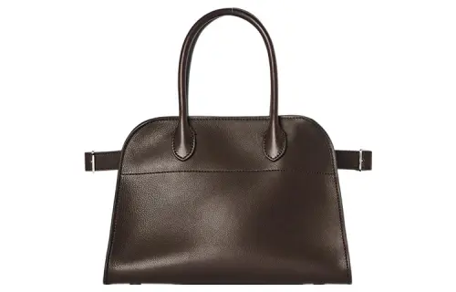 THE ROW Soft Margau Leather Shoulder Bag, Crossbody Bag, Handbag Women's Dark Brown