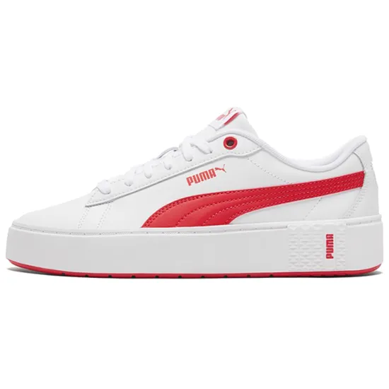 PUMA Smash Platform V2 'White Poppy Red' Women's