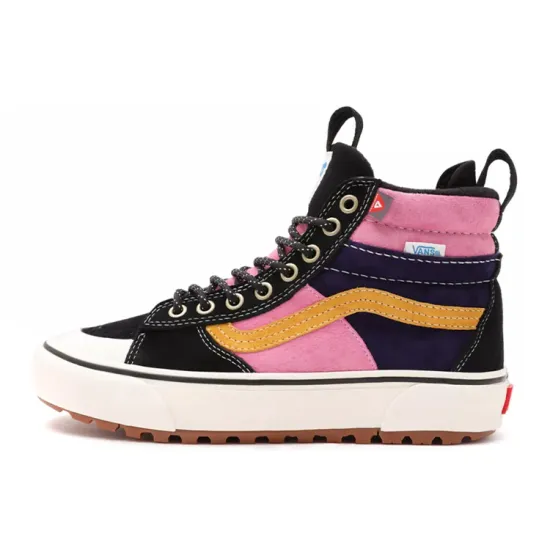 Vans SK8 Skateboarding Shoes Unisex High-top Pink/Black/Brown