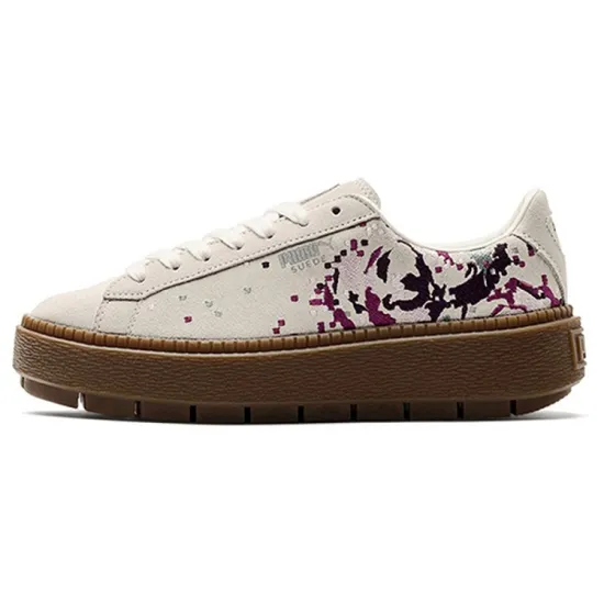 PUMA Platform Trace Skateboarding Shoes Women's Low-top Powder