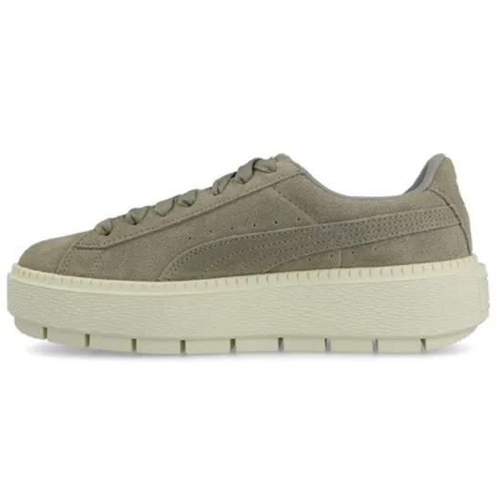 PUMA Platform Trace Low Tops Casual Skateboarding Shoes Green Women's