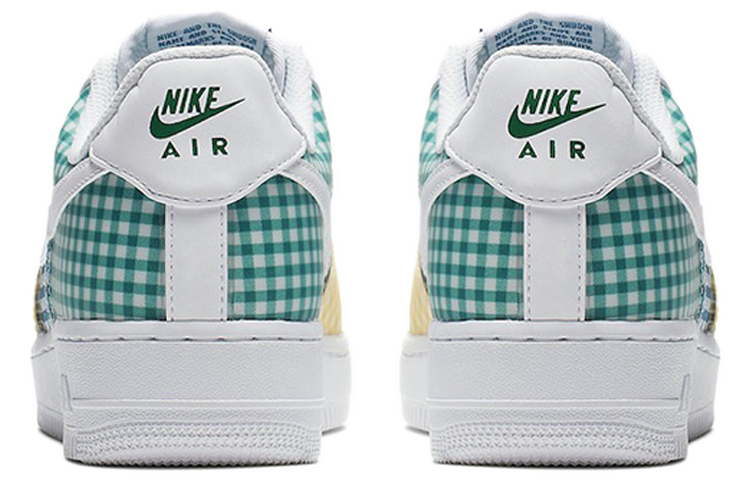 Nike Wmns Air Force 1 Low QS 'Gingham Pack - Multicolor' White/Mystic Green/Gym Red - 4
