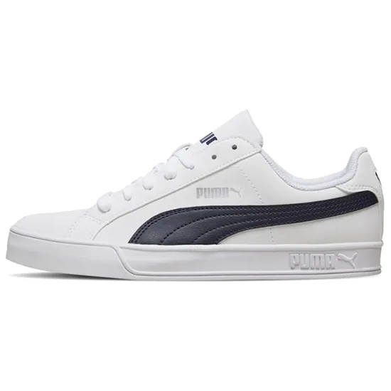 PUMA Smash Skateboarding Shoes Unisex Low-top White/Royal Blue