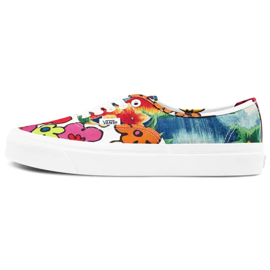 Vans Authentic Skateboarding Shoes Unisex Low-top White/Blue/Pink