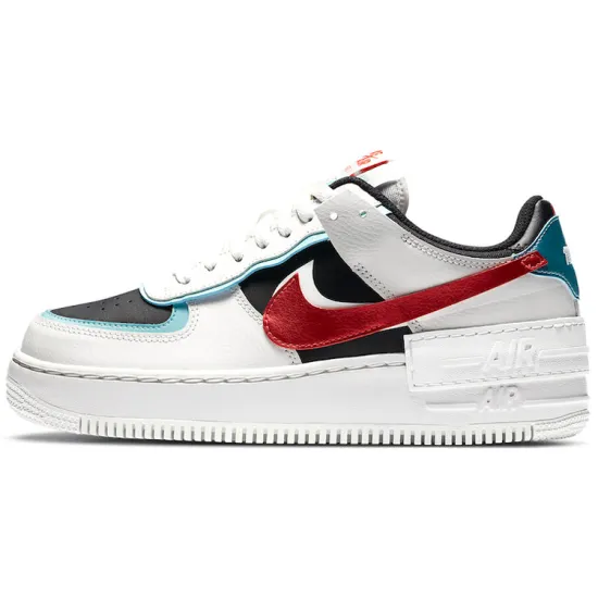 Nike Air Force 1 Low Shadow Bleached Aqua Chile Red Women's