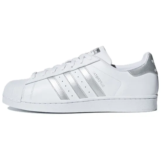 Adidas Originals Superstar Skateboarding Shoes Unisex Low-top White/Silver