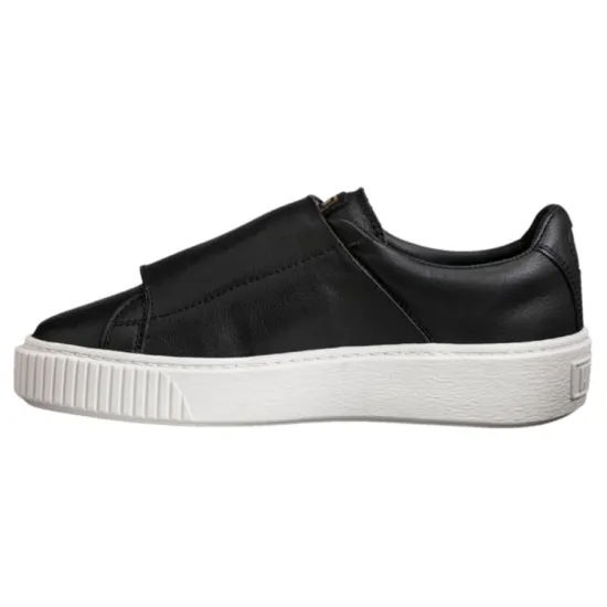 Puma Basket Skateboarding Shoes Women's Low-top Black