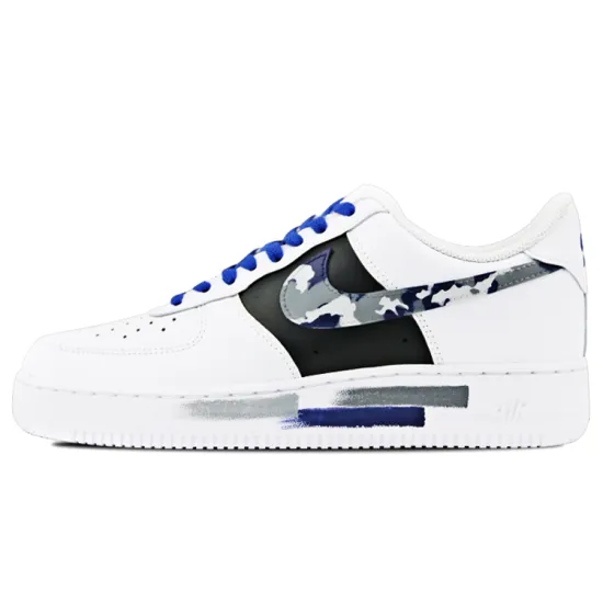 Nike Air Force 1 Skateboarding Shoes Women's Low-top White/blue/gray