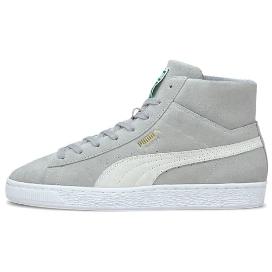 Puma Suede Skateboarding Shoes Unisex Mid-top Grey/white