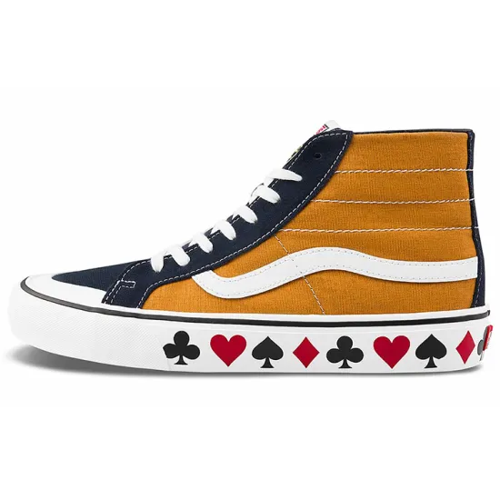 Vans SK8 Skateboarding Shoes Unisex High-top Black/yellow