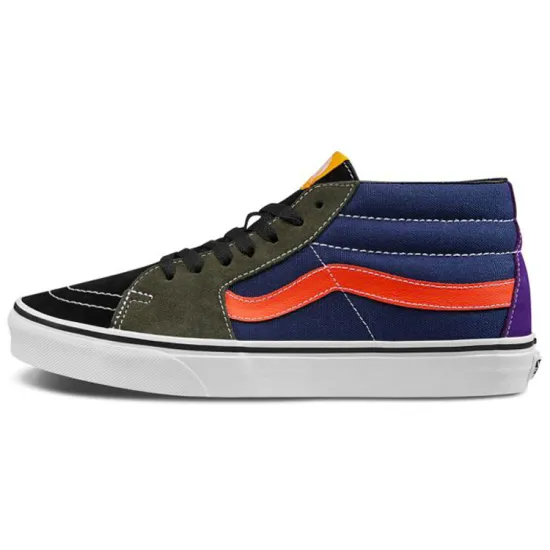 Vans SK8 Skateboarding Shoes Unisex Mid-top Black/Red/Blue