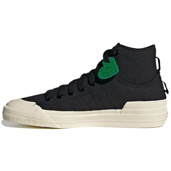 Melting Sadness X Adidas Originals NIZZA Skateboard Shoes Unisex Mid-top Black/Blue/Green