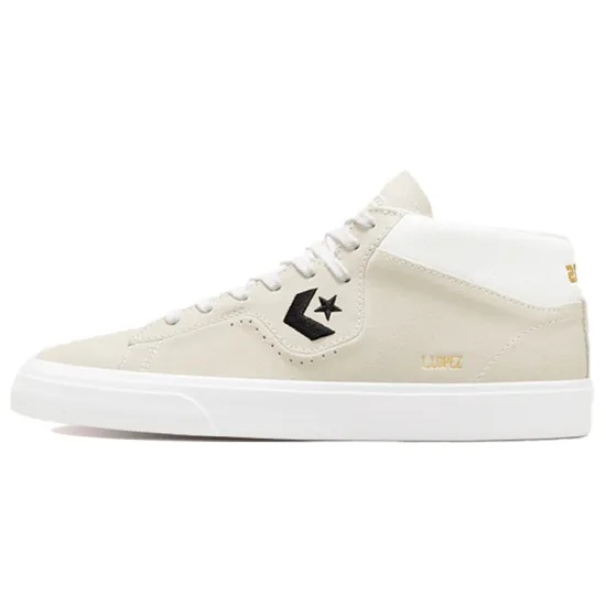 Converse Louie Lopez Skateboarding Shoes Unisex Mid-top Off-white
