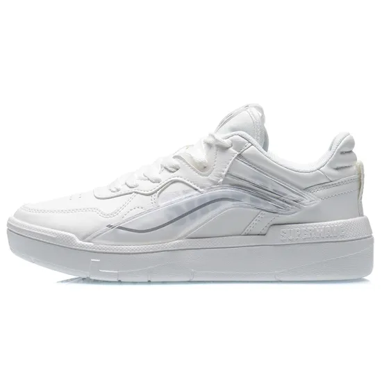 LiNing Durable Breathable Low-Top Skateboard Shoes Women's White