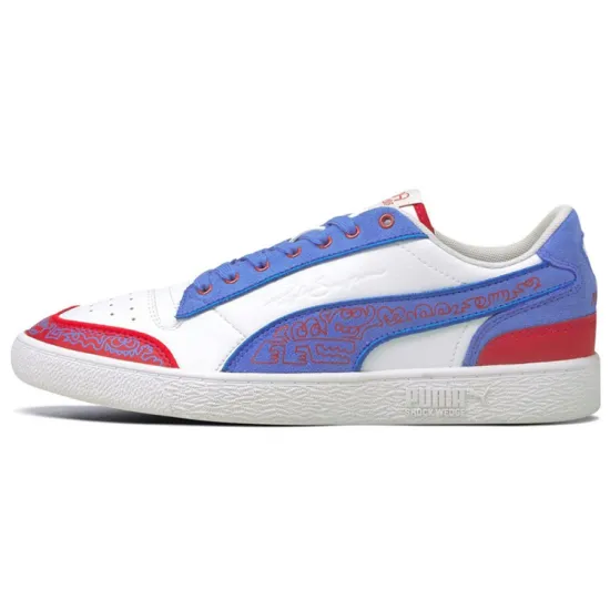 PUMA Ralph Sampson Mr Doodle Casual Shoes White/Blue/Red