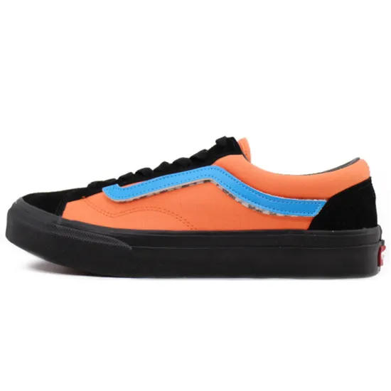 Vans Old Skool Anti-Slip And Wear-Resistant Lightweight Low-Top Skateboard Shoes Unisex Orange Black Green