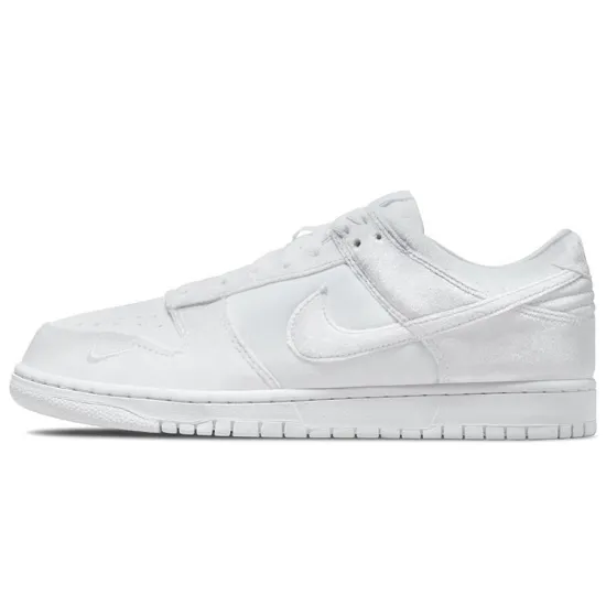 Nike Dunk Low Dover Street Market Triple White Velvet