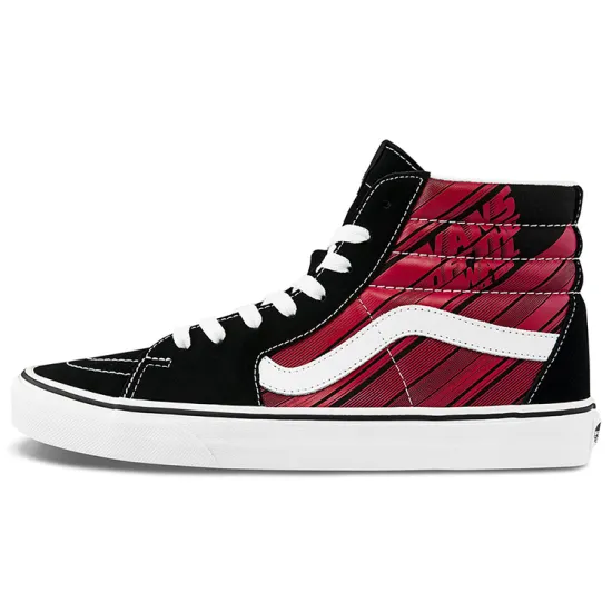 Vans SK8 Skateboarding Shoes Unisex High-top Black/Red