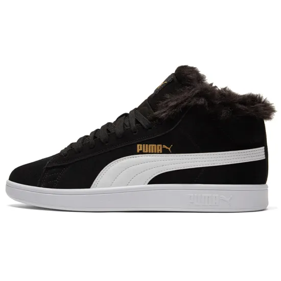 PUMA Smash V2 Skateboarding Shoes Women's Mid-top Black
