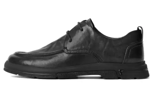 BELLE cow leather office cool business soft sole comfortable fashion versatile versatile lightweight non-slip wear-resistant casual leather shoes men's black