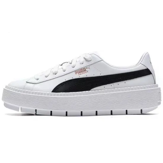 Puma Platform Trace Skateboarding Shoes Women's Low-top White