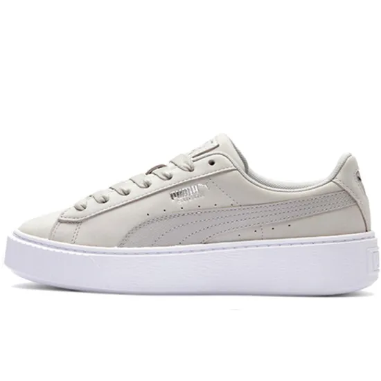 PUMA Platform Skateboarding Shoes Women's Low-top Light Gray