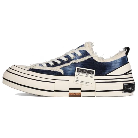 VESSEL G.O.P Lows Corduroy Tie-dye Anti-Slip Wear-Resistant Low-Top Skateboard Shoes Unisex Blue