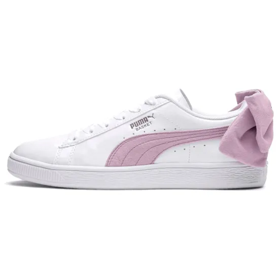 Puma Basket Skateboarding Shoes Women's Low-top White/purple