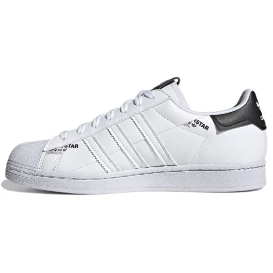 Adidas Originals Superstar White Black Logo Print