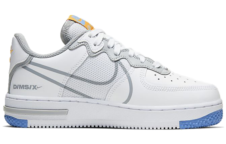 Nike Air Force 1 Low React SU White Light Smoke Grey (GS) - 2