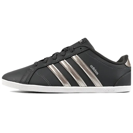 Adidas Neo Coneo Qt Skateboard Shoes Women's Low-Top Black Silver