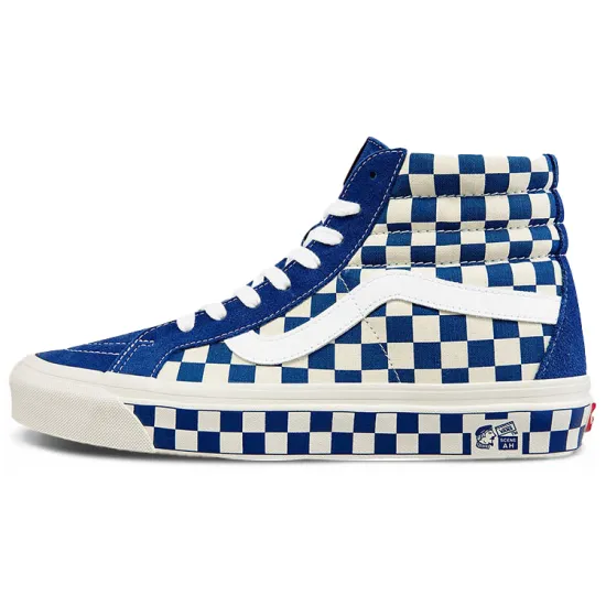 Vans Style 38 Skateboarding Shoes Unisex High-top White/Royal Blue